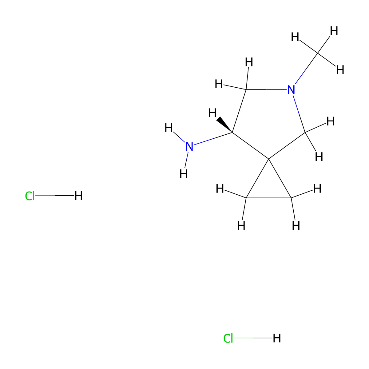 (S)-5-Methyl-5-azaspiro[2.4]heptan-7-amine 2hcl molecular structure, CAS 2704466-09-9