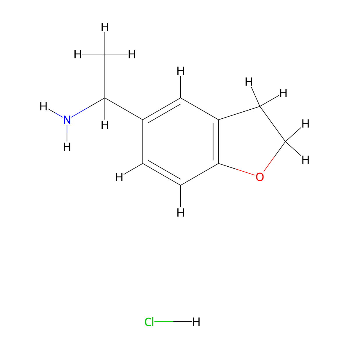 1-(2,3-Dihydro-1-benzofuran-5-yl)ethan-1-amine hydrochloride molecular structure, CAS 2704501-05-1