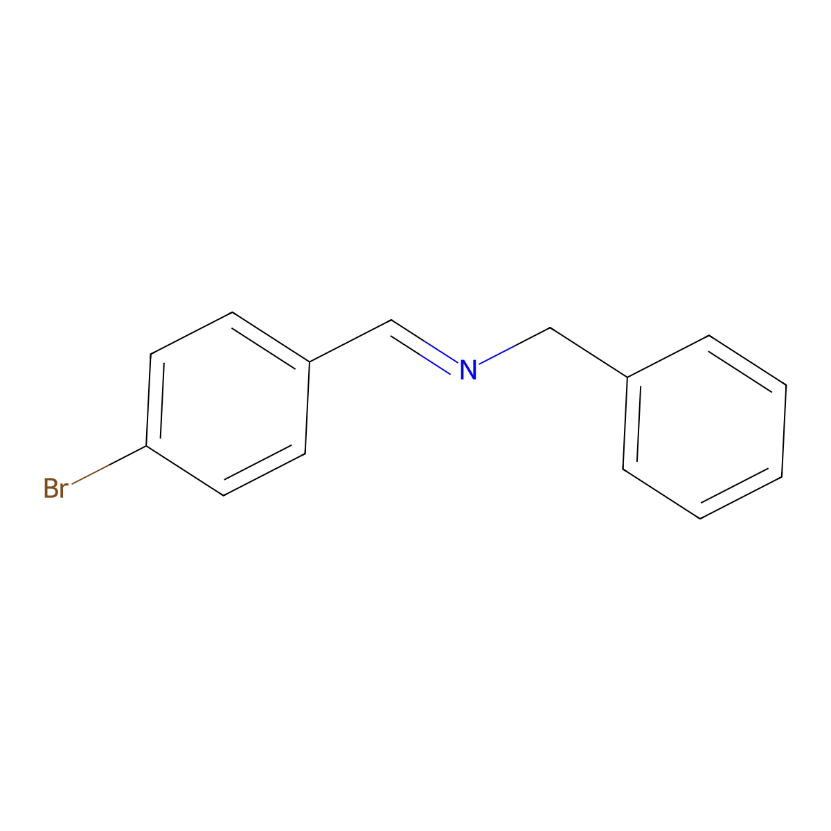 p-Bromobenzylidene-benzyl-amine molecular structure, CAS 27046-29-3