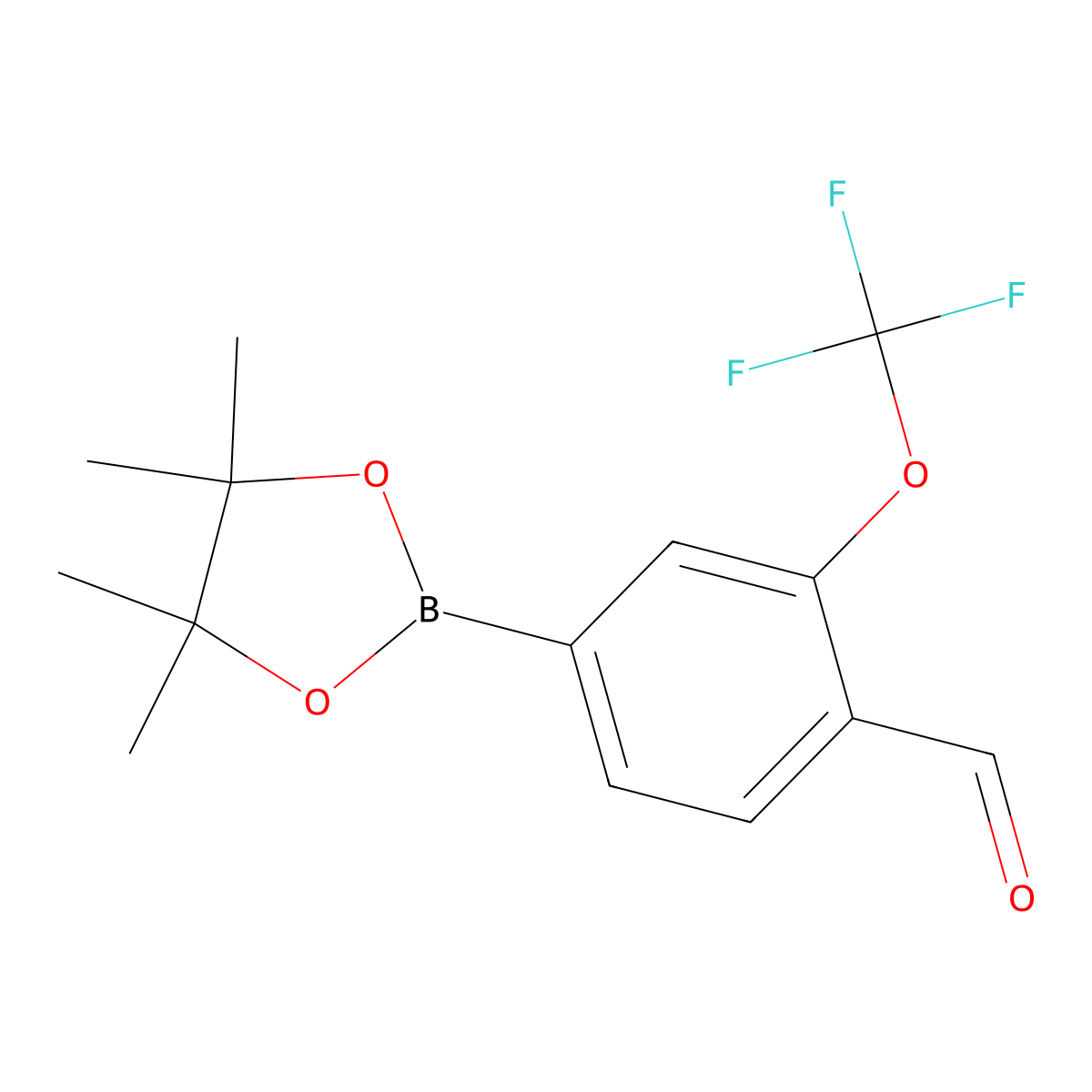 4-(4,4,5,5-Tetramethyl-1,3,2-dioxaborolan-2-yl)-2-(trifluoromethoxy)benzaldehyde molecular structure, CAS 2704619-30-5