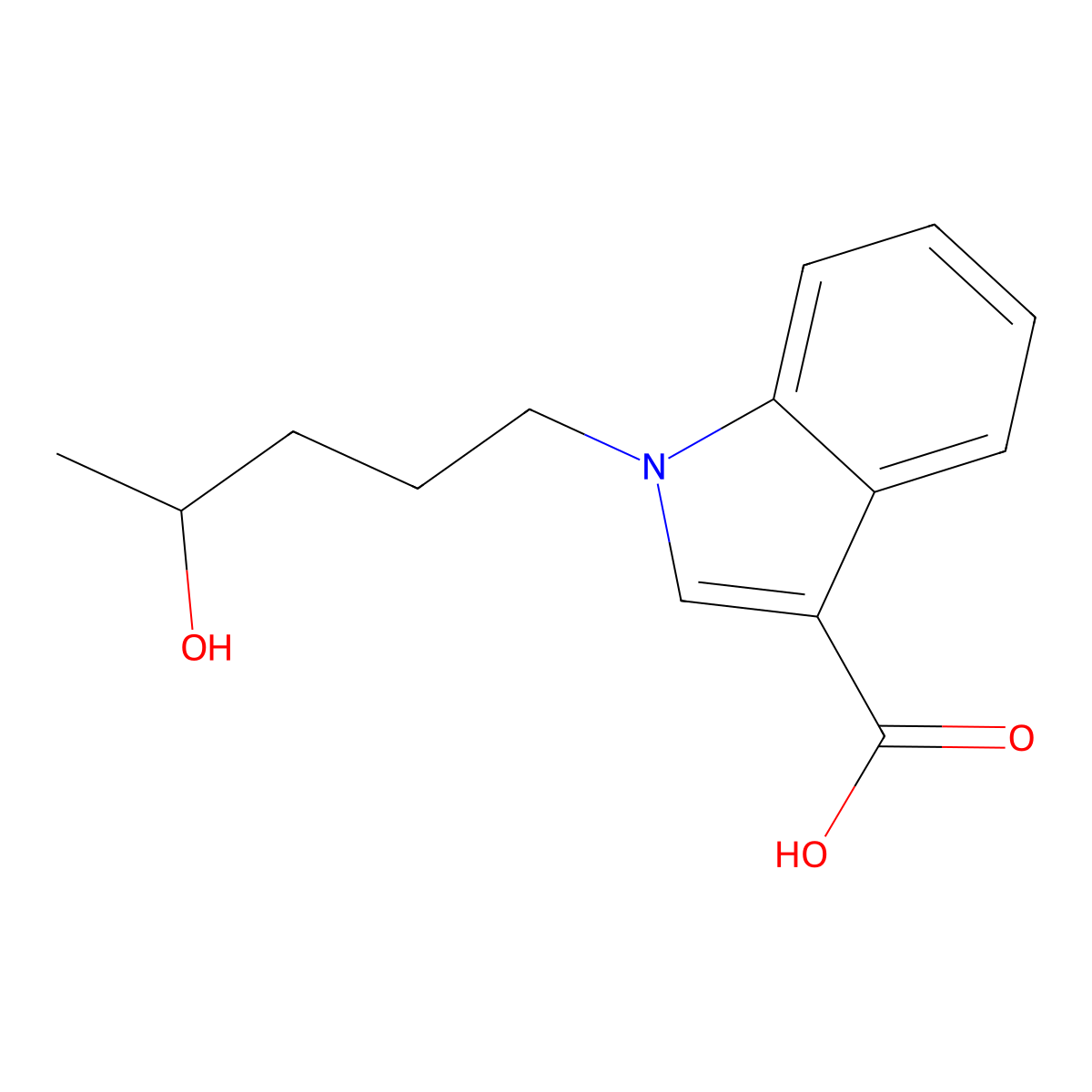 1-(4-Hydroxypentyl)-1H-indole-3-carboxylic acid molecular structure, CAS 2704733-57-1