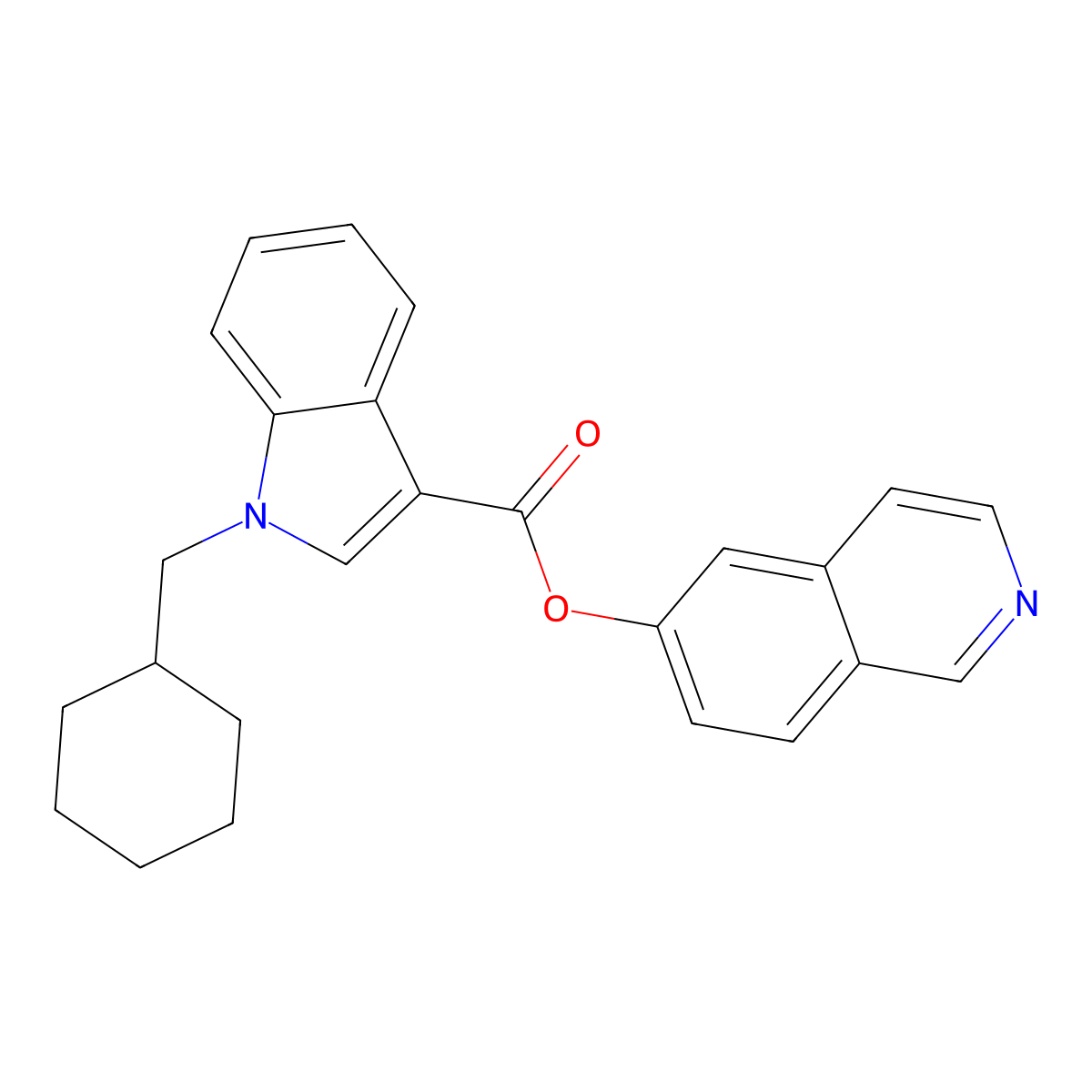 BB-22 6-hydroxyisoquinoline isomer molecular structure, CAS 2704733-61-7