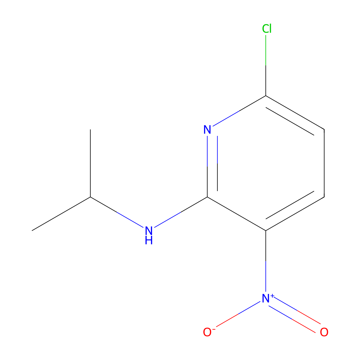 6-Chloro-N-(1-methylethyl)-3-nitro-2-pyridinamine molecular structure, CAS 27048-03-9