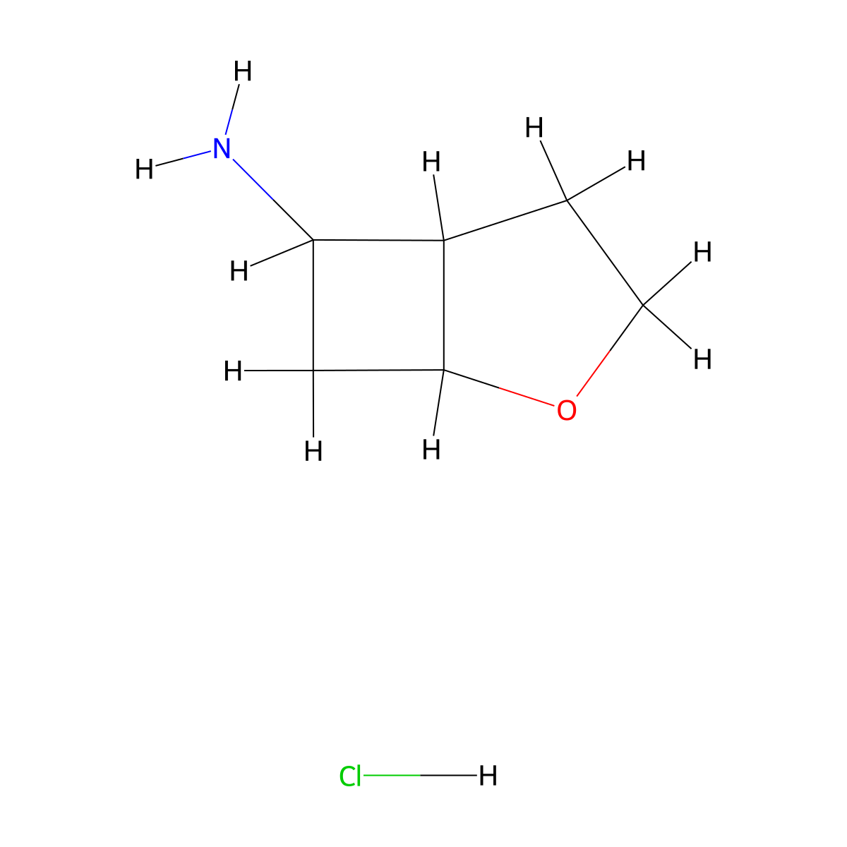2-Oxabicyclo[3.2.0]heptan-6-amine hcl molecular structure, CAS 2705097-53-4