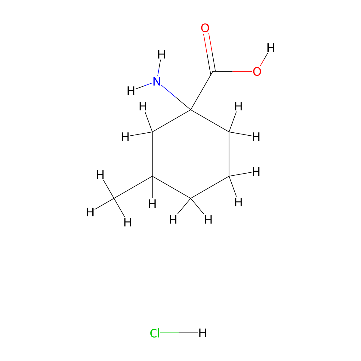 1-Amino-3-methylcyclohexane-1-carboxylic acid hydrochloride molecular structure, CAS 2705117-29-7