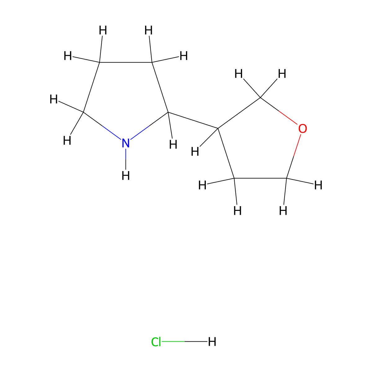 2-(Oxolan-3-yl)pyrrolidine hydrochloride molecular structure, CAS 2705137-59-1