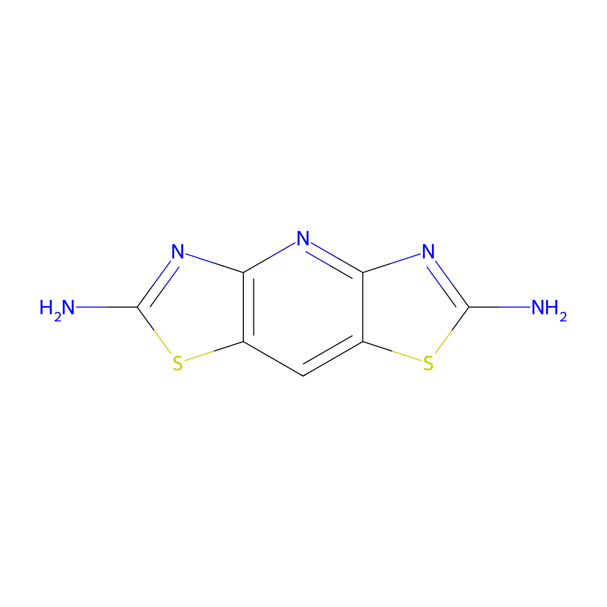 Dithiazolo[4,5-b:5',4'-e]pyridine-2,6-diamine molecular structure, CAS 27052-52-4