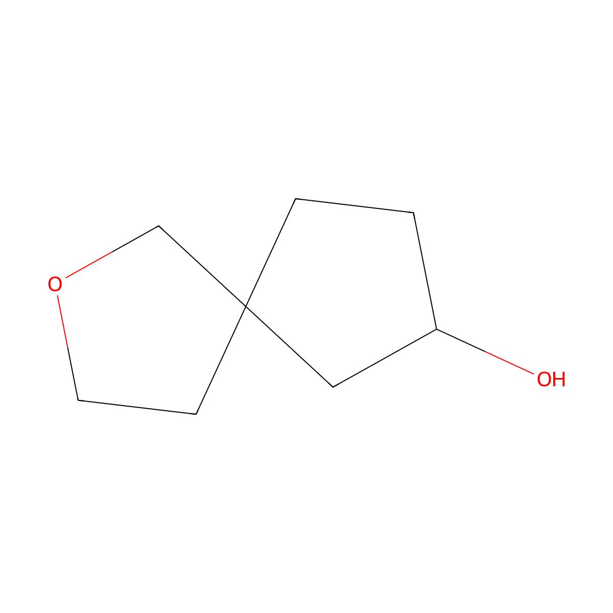 2-Oxaspiro[4.4]nonan-7-ol molecular structure, CAS 2705222-90-6