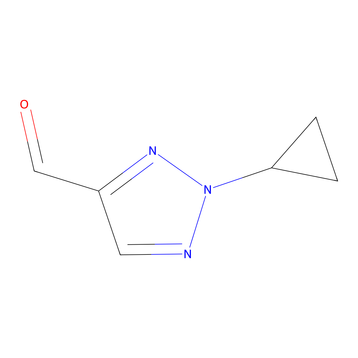 2-Cyclopropyl-2H-1,2,3-triazole-4-carbaldehyde molecular structure, CAS 2705257-83-4