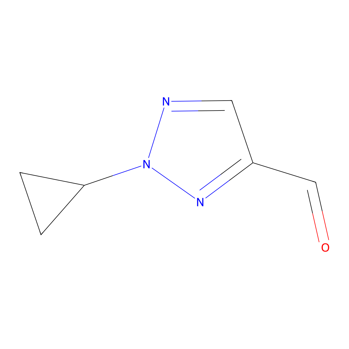 2-Cyclopropyl-2H-1,2,3-triazole-4-carbaldehyde molecular structure, CAS 2705257-83-4