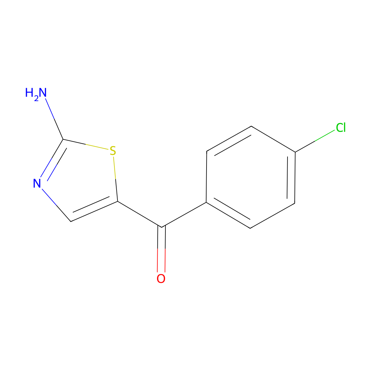 (2-Amino-thiazol-5-YL)-(4-chloro-phenyl)-methanone molecular structure, CAS 27053-24-3