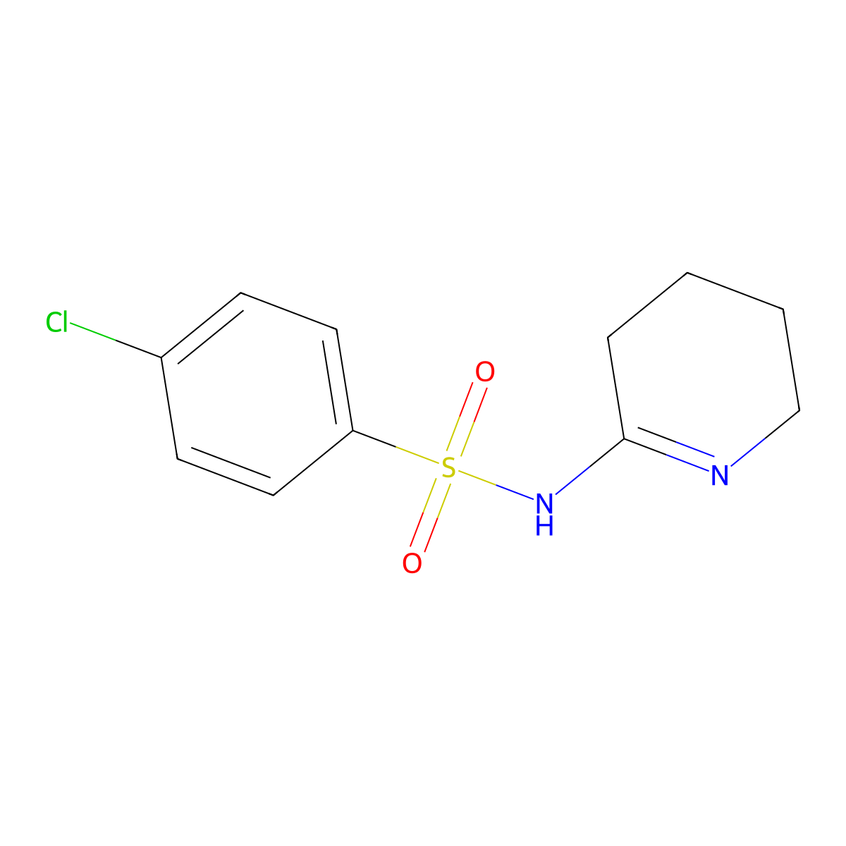 4-Chloro-N-(3,4,5,6-tetrahydropyridin-2-YL)benzenesulfonamide molecular structure, CAS 2705469-55-0