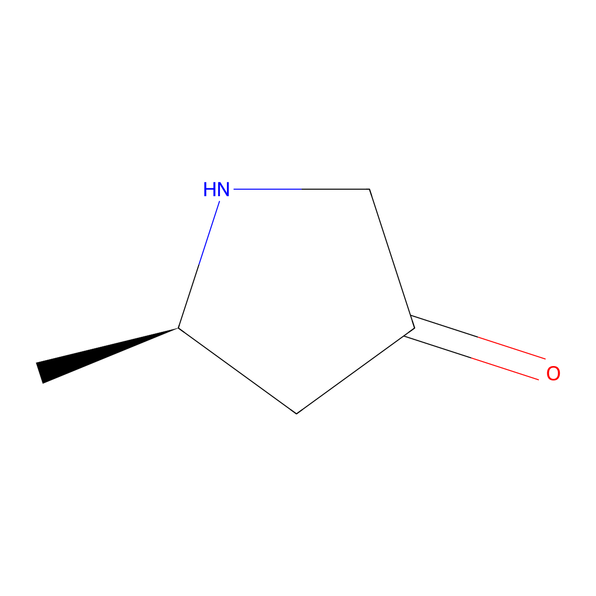 (5R)-5-methylpyrrolidin-3-one molecular structure, CAS 2705536-72-5