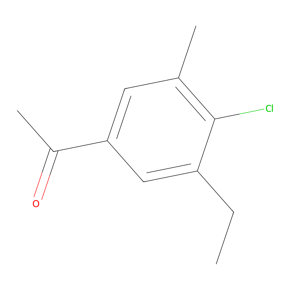 1-(4-Chloro-3-ethyl-5-methylphenyl)ethanone molecular structure, CAS 2705559-16-4
