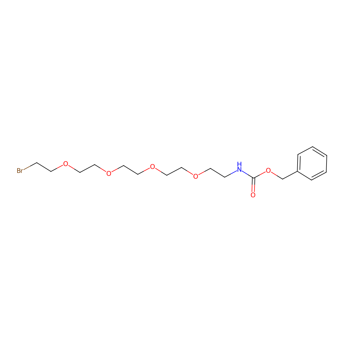 CBZ-PEG4-bromide molecular structure, CAS 2705595-36-2