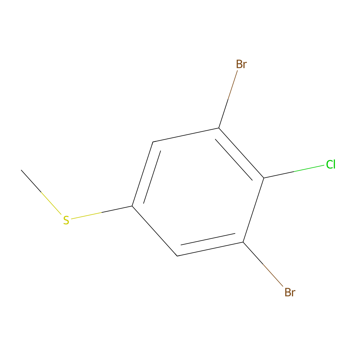 (3,5-Dibromo-4-chlorophenyl)(methyl)sulfane molecular structure, CAS 2705651-39-2