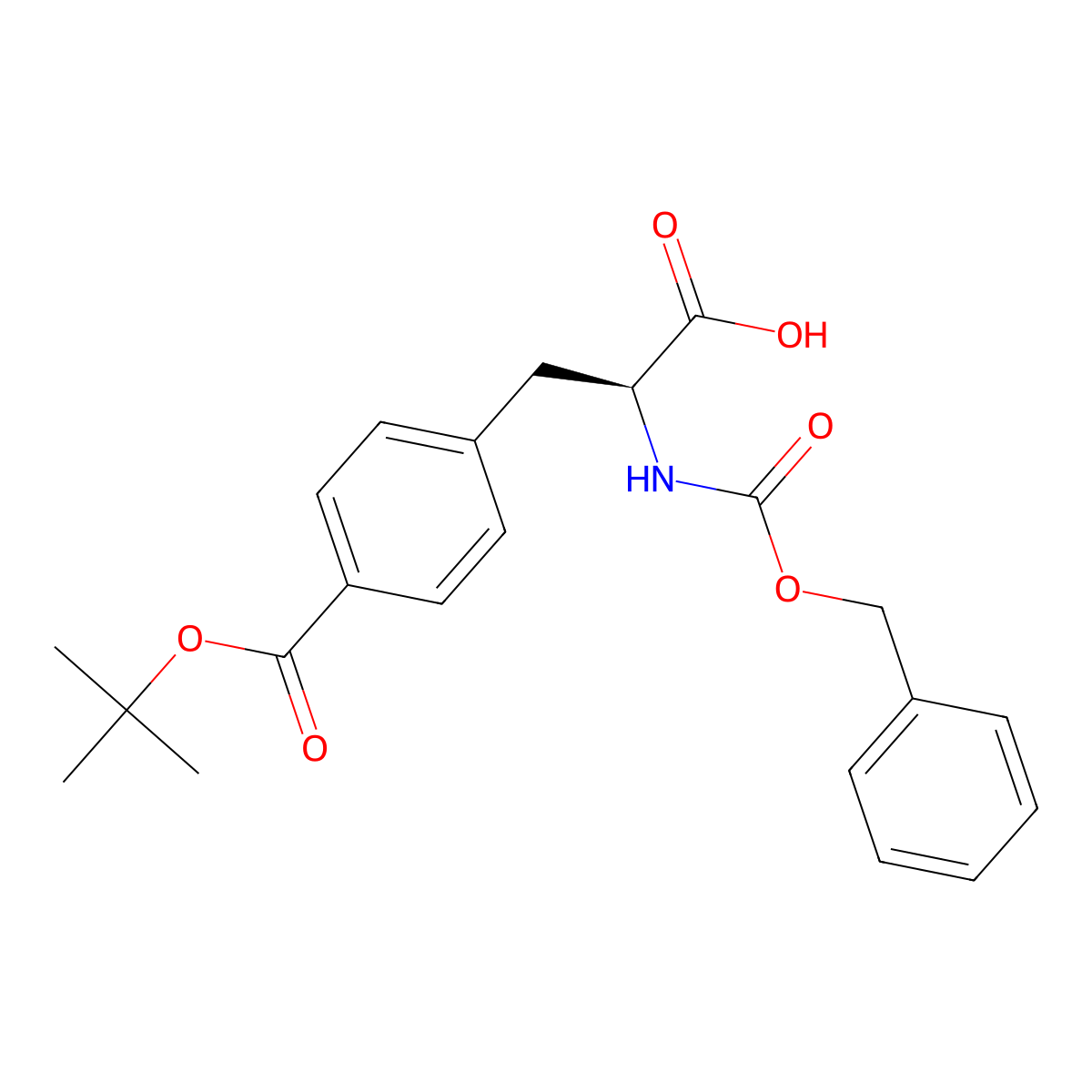 (S)-2-(((Benzyloxy)carbonyl)amino)-3-(4-(tert-butoxycarbonyl)phenyl)propanoic acid molecular structure, CAS 270567-85-6
