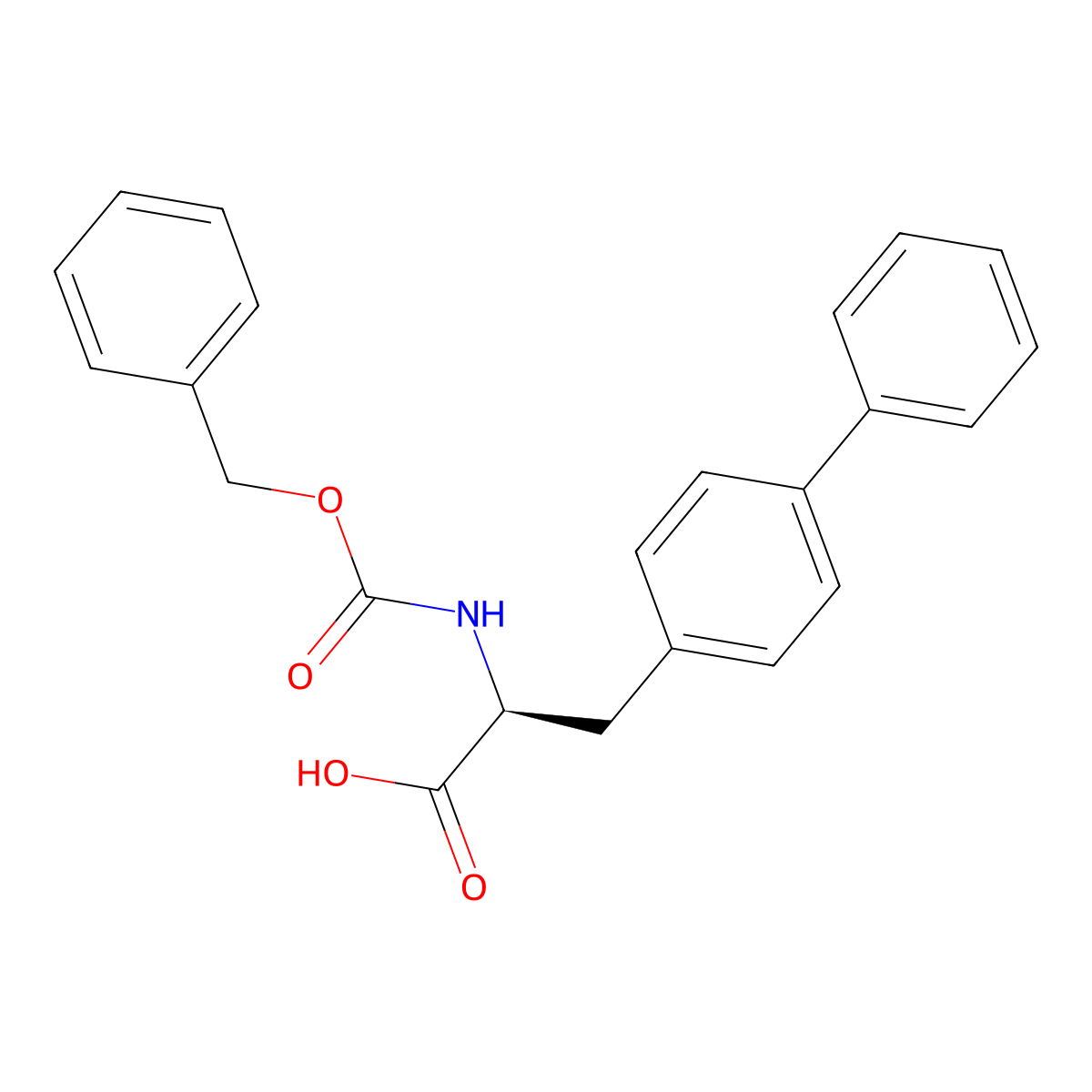 Cbz-4-biphenyl-L-ala molecular structure, CAS 270568-72-4