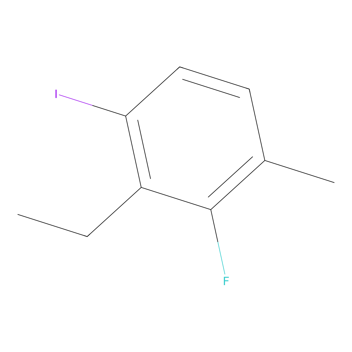 2-Ethyl-3-fluoro-1-iodo-4-methylbenZene molecular structure, CAS 2705692-21-1