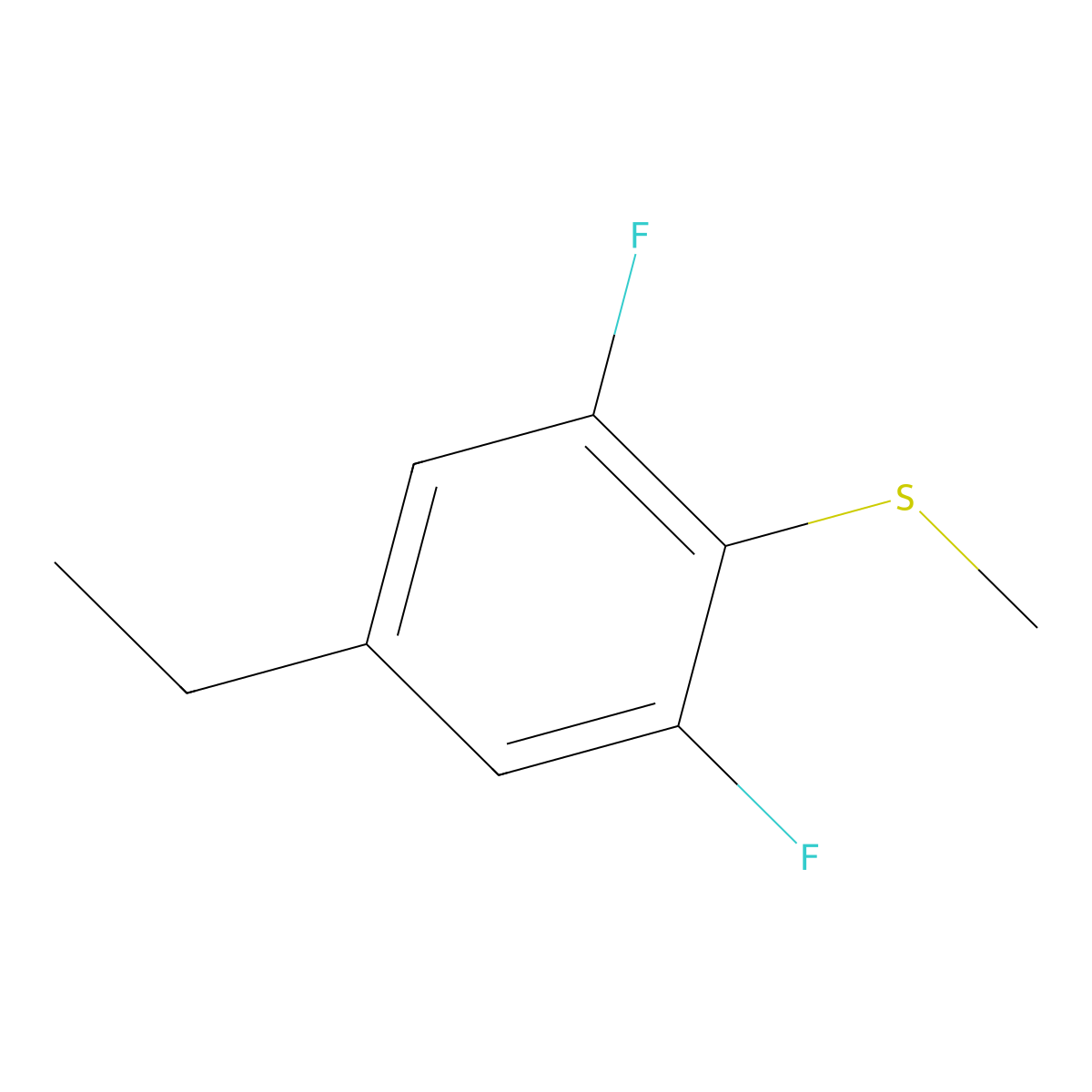 (4-Ethyl-2,6-difluorophenyl)(methyl)sulfane molecular structure, CAS 2705697-85-2
