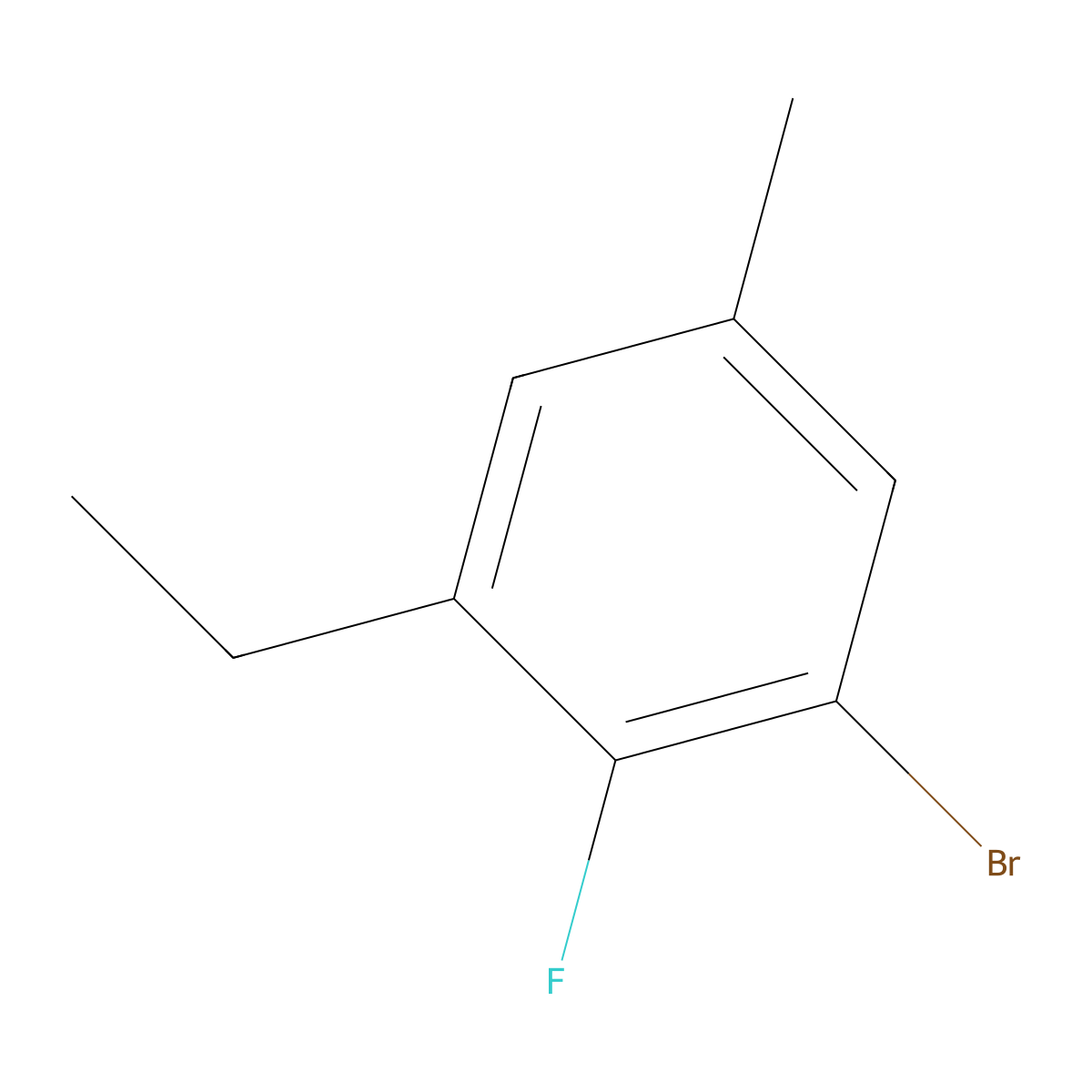 1-Bromo-3-ethyl-2-fluoro-5-methylbenZene molecular structure, CAS 2705745-36-2