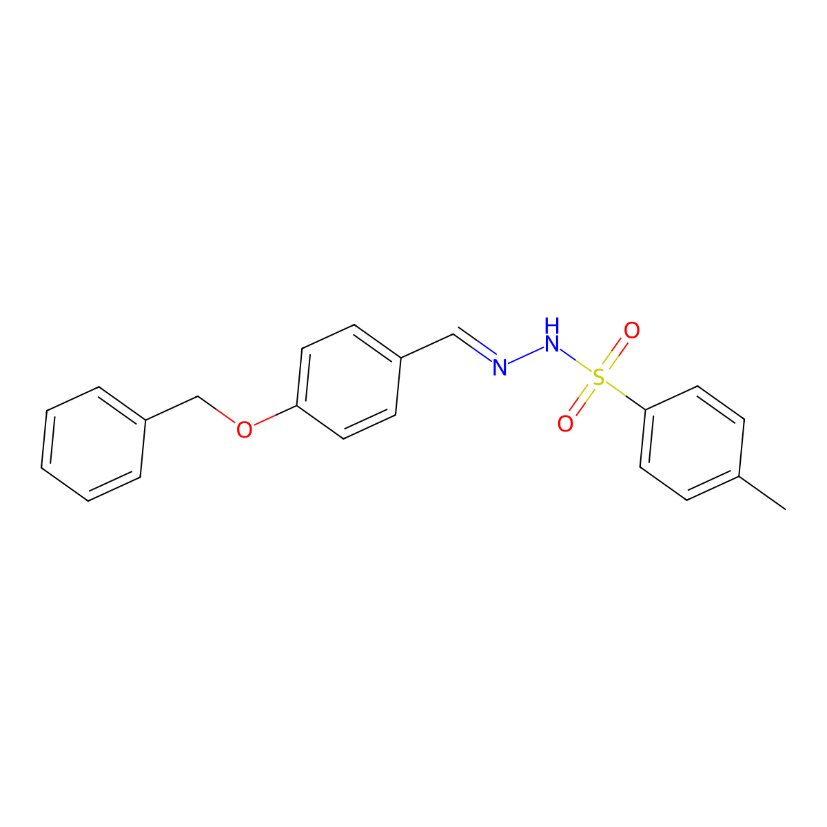 N'-(4-(Benzyloxy)benzylidene)-4-methylbenzenesulfonohydrazide molecular structure, CAS 270575-31-0