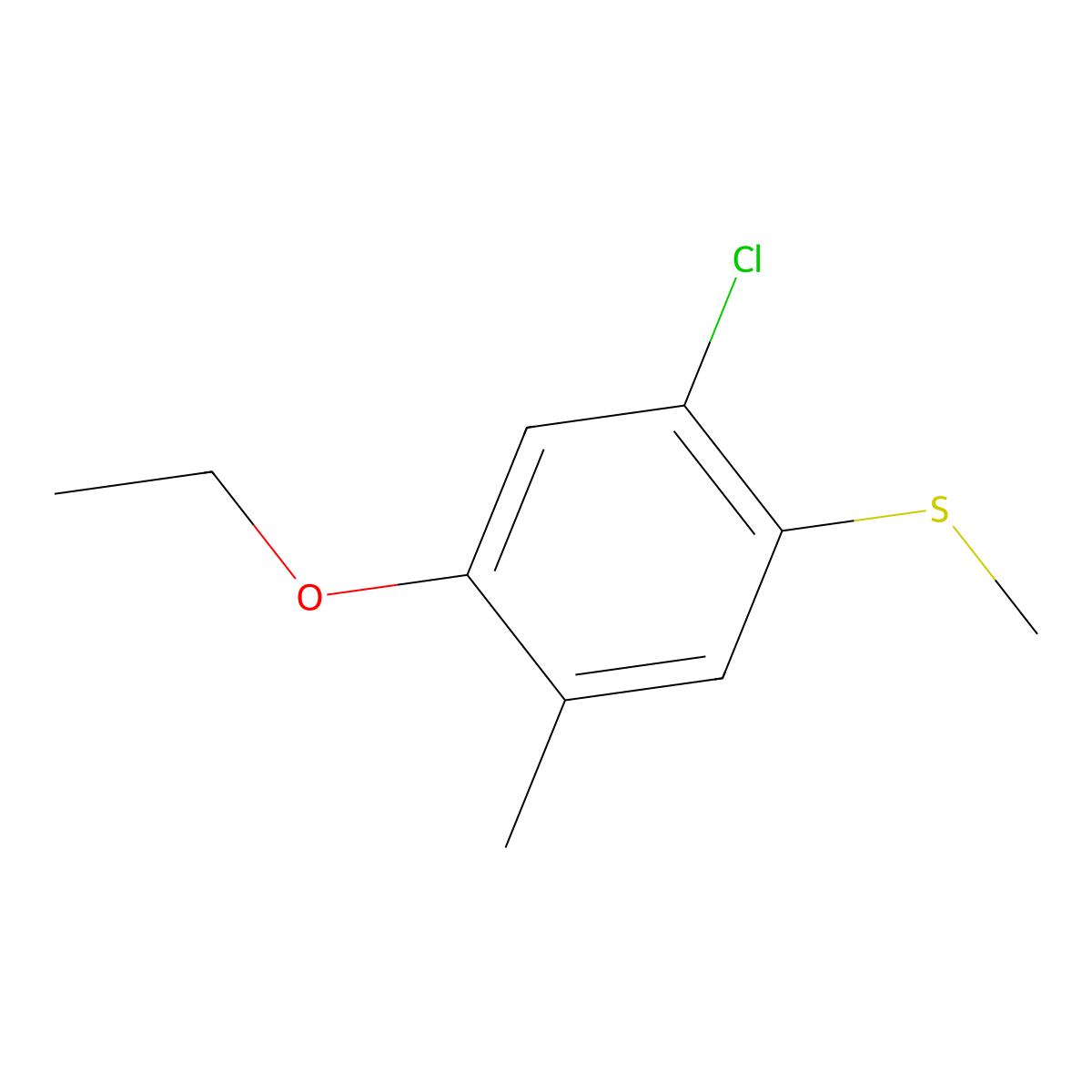 (2-Chloro-4-ethoxy-5-methylphenyl)(methyl)sulfane molecular structure, CAS 2705764-69-6