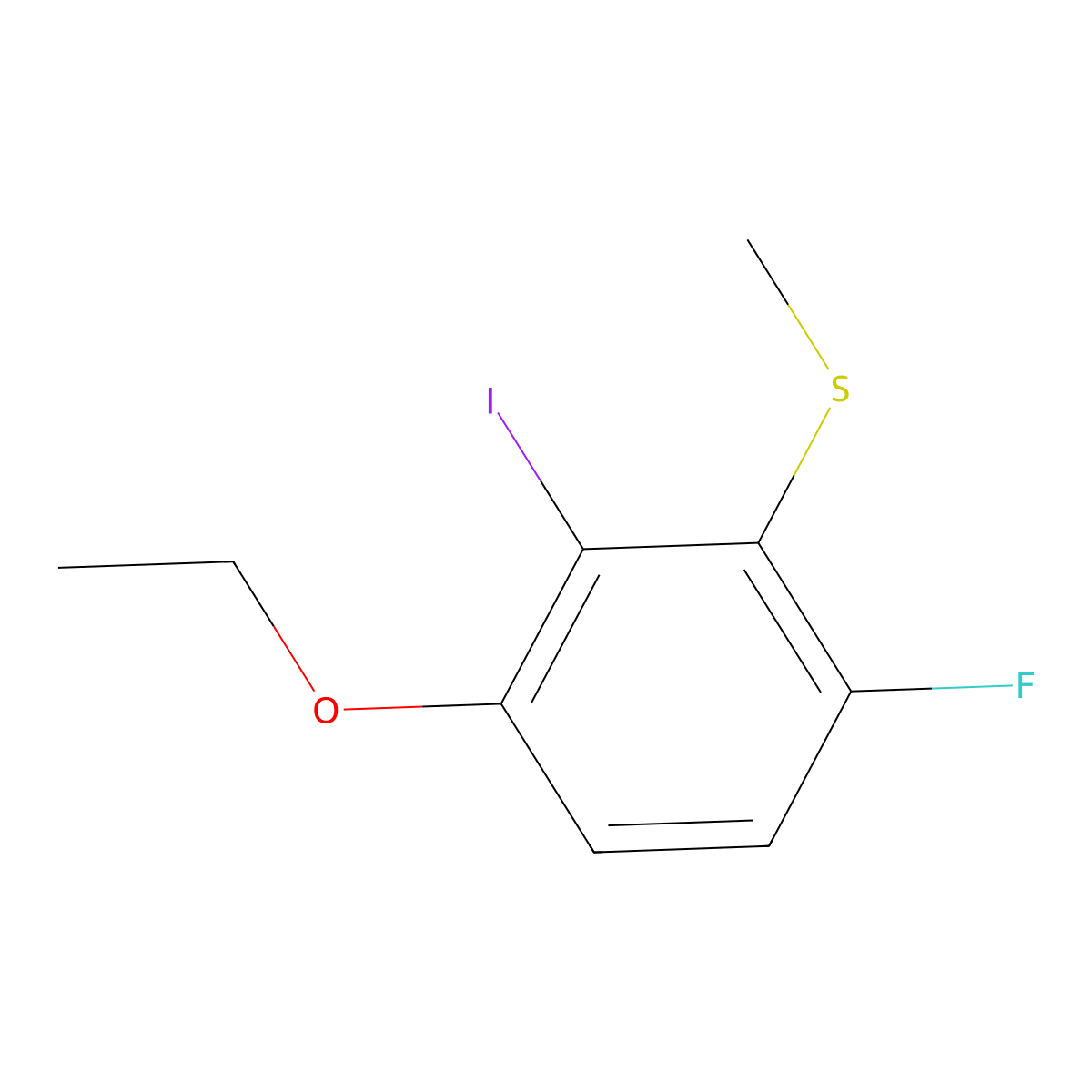 (3-Ethoxy-6-fluoro-2-iodophenyl)(methyl)sulfane molecular structure, CAS 2705799-53-5