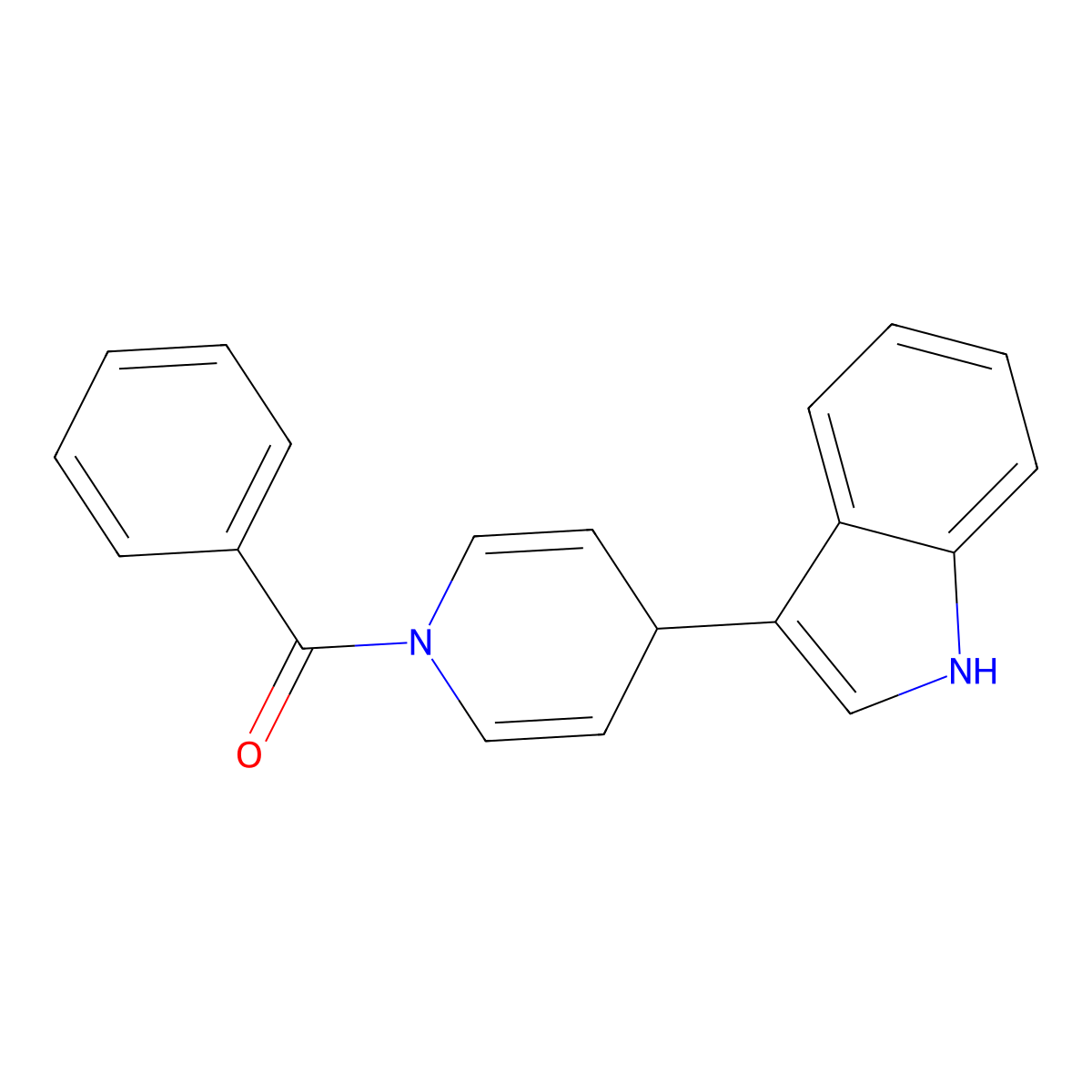 1-Benzoyl-1,4-dihydro-4-(1H-indol-3-yl)pyridine molecular structure, CAS 27058-18-0