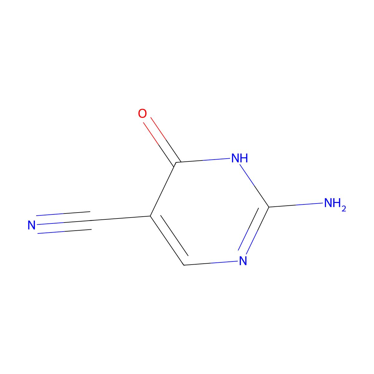 2-Amino-4-oxo-1,4-dihydropyrimidine-5-carbonitrile molecular structure, CAS 27058-50-0