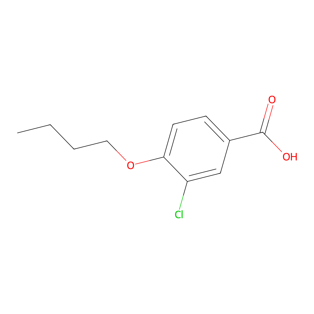 4-Butoxy-3-chlorobenzoic acid molecular structure, CAS 270582-34-8