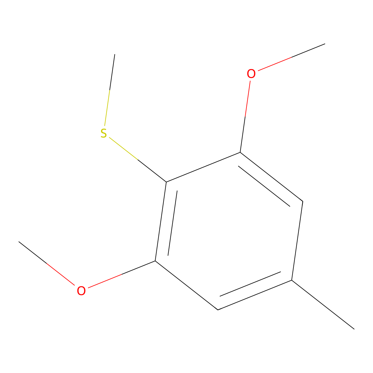 (2,6-Dimethoxy-4-methylphenyl)(methyl)sulfane molecular structure, CAS 2705821-06-1