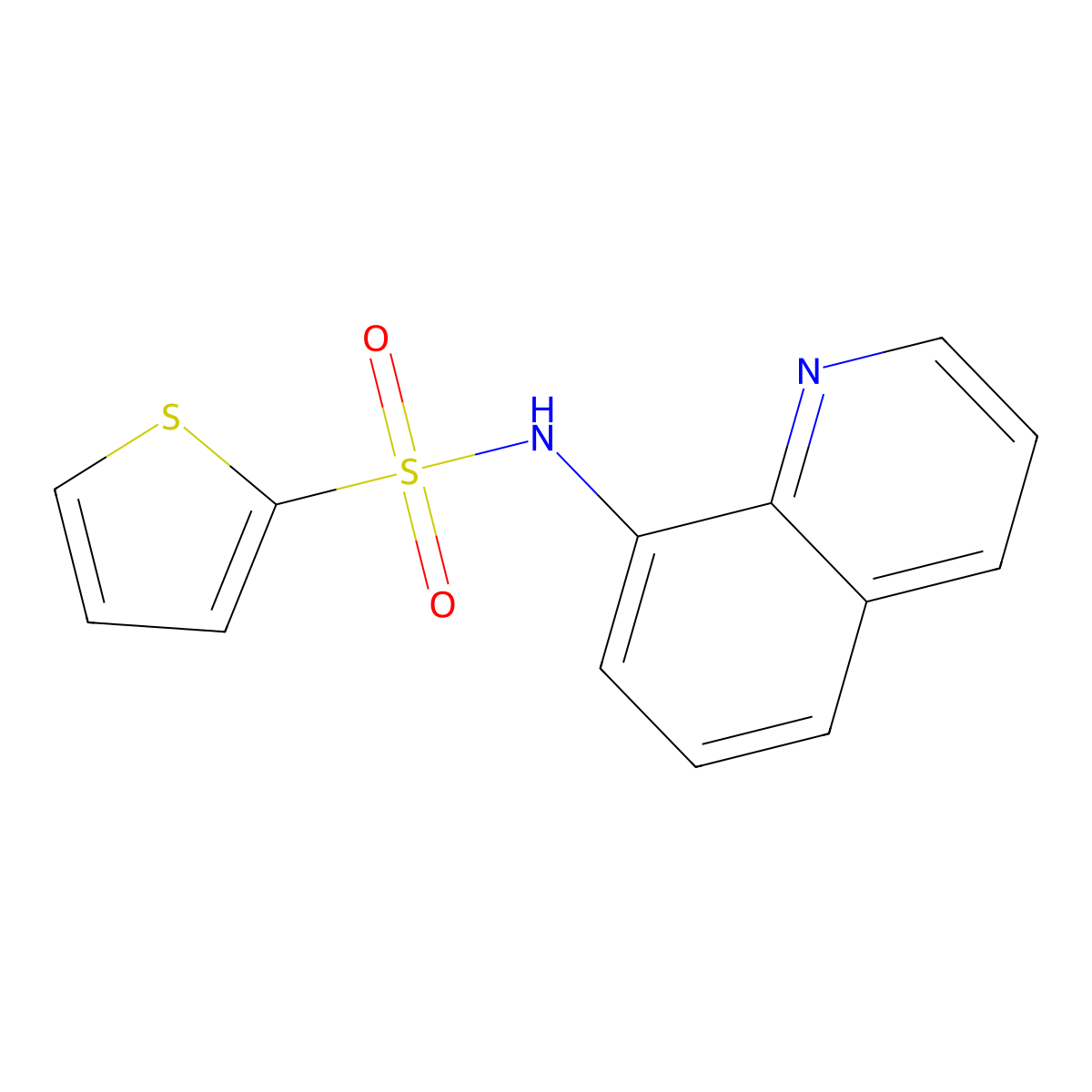 N-(quinolin-8-yl)thiophene-2-sulfonamide molecular structure, CAS 270584-99-1