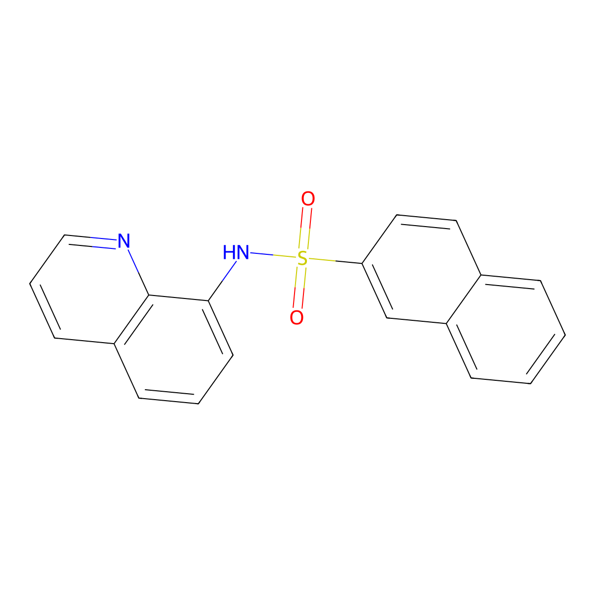 N-(quinolin-8-yl)naphthalene-2-sulfonamide molecular structure, CAS 270585-02-9