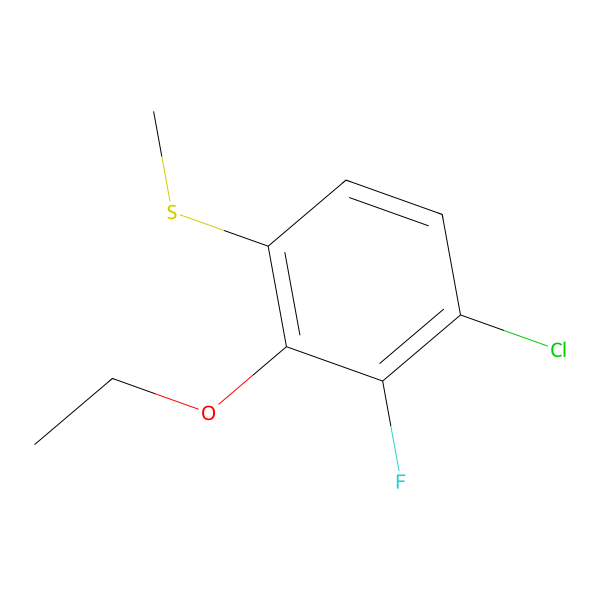 (4-Chloro-2-ethoxy-3-fluorophenyl)(methyl)sulfane molecular structure, CAS 2705855-83-8