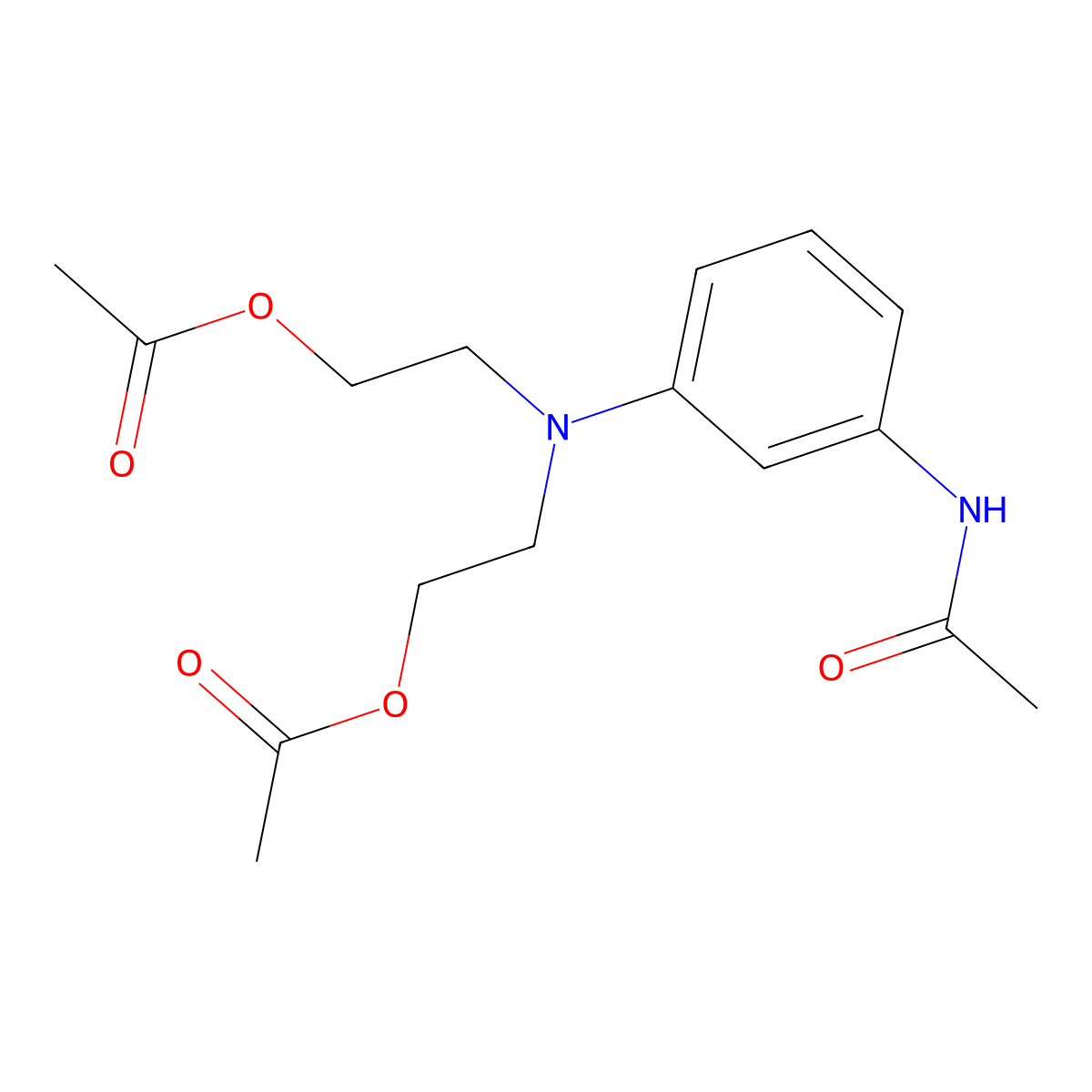 Acetamide, N-(3-(bis(2-(acetyloxy)ethyl)amino)phenyl)- molecular structure, CAS 27059-08-1