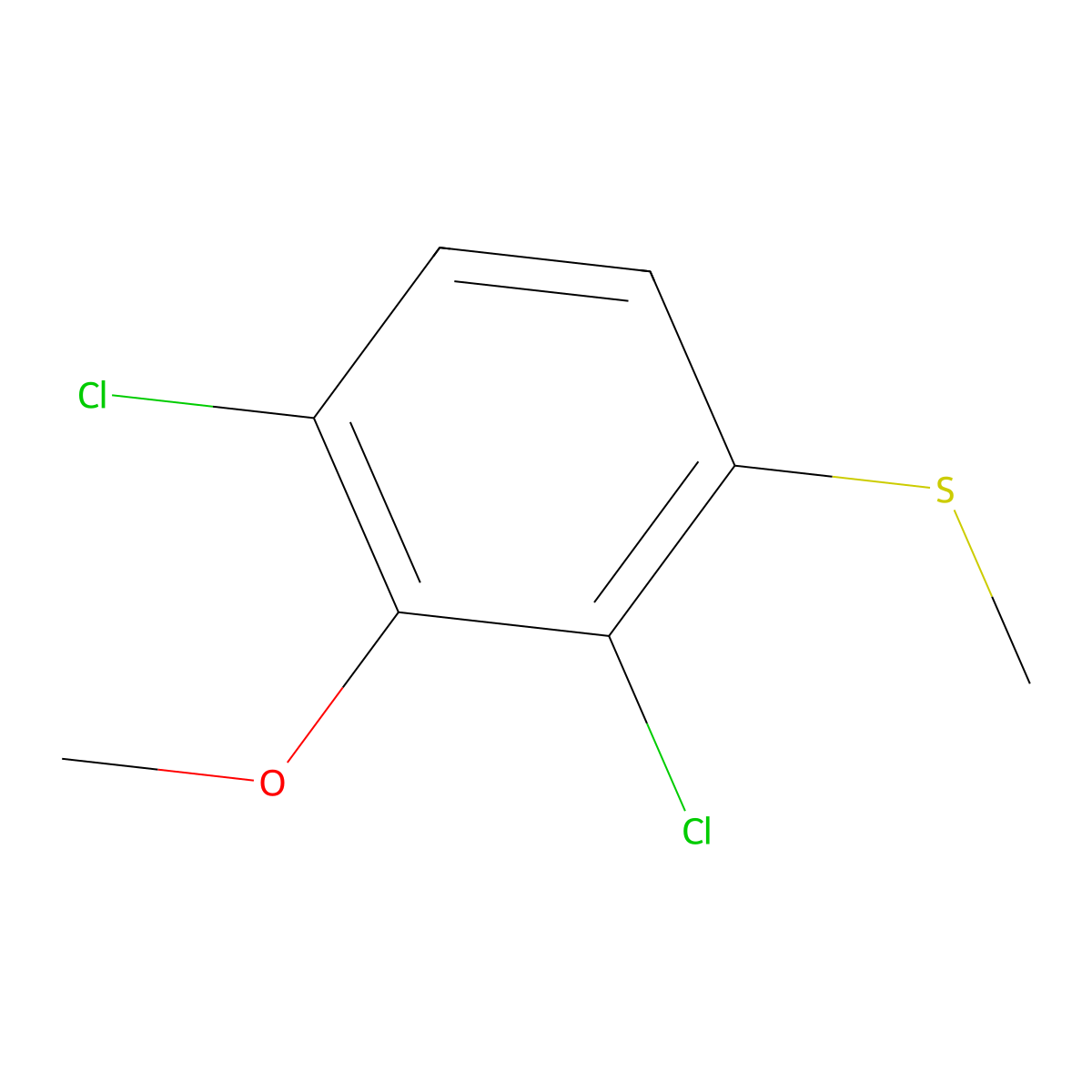 (2,4-Dichloro-3-methoxyphenyl)(methyl)sulfane molecular structure, CAS 2705953-04-2