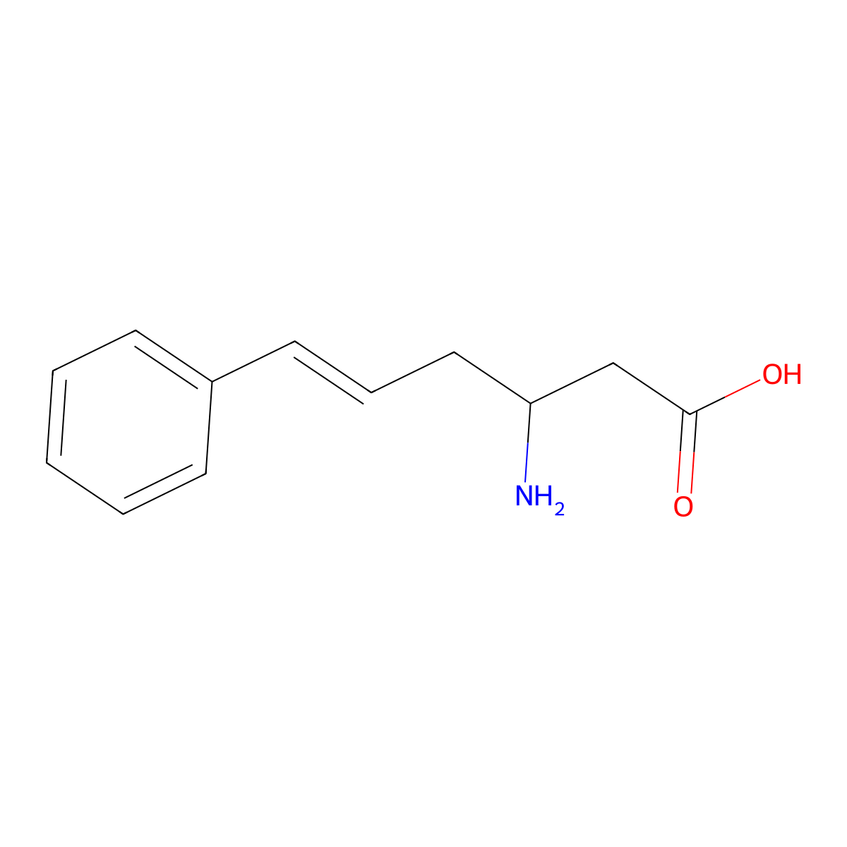 (R,E)-3-Amino-6-phenylhex-5-enoic acid molecular structure, CAS 270596-35-5