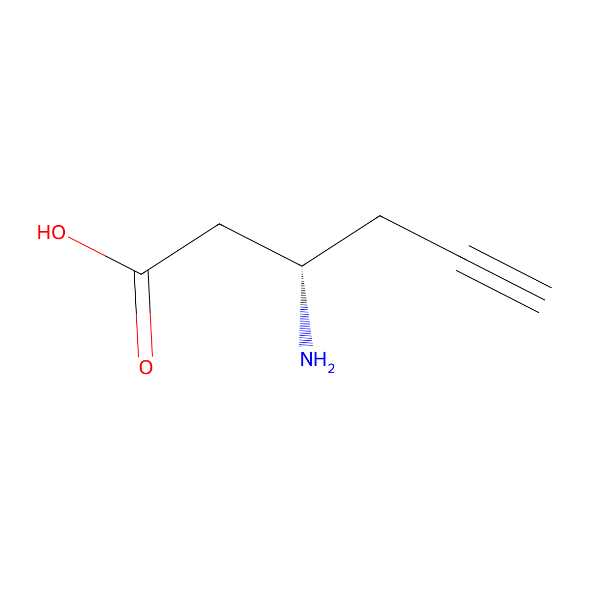 (3S)-3-Amino-5-hexynoic acid molecular structure, CAS 270596-46-8