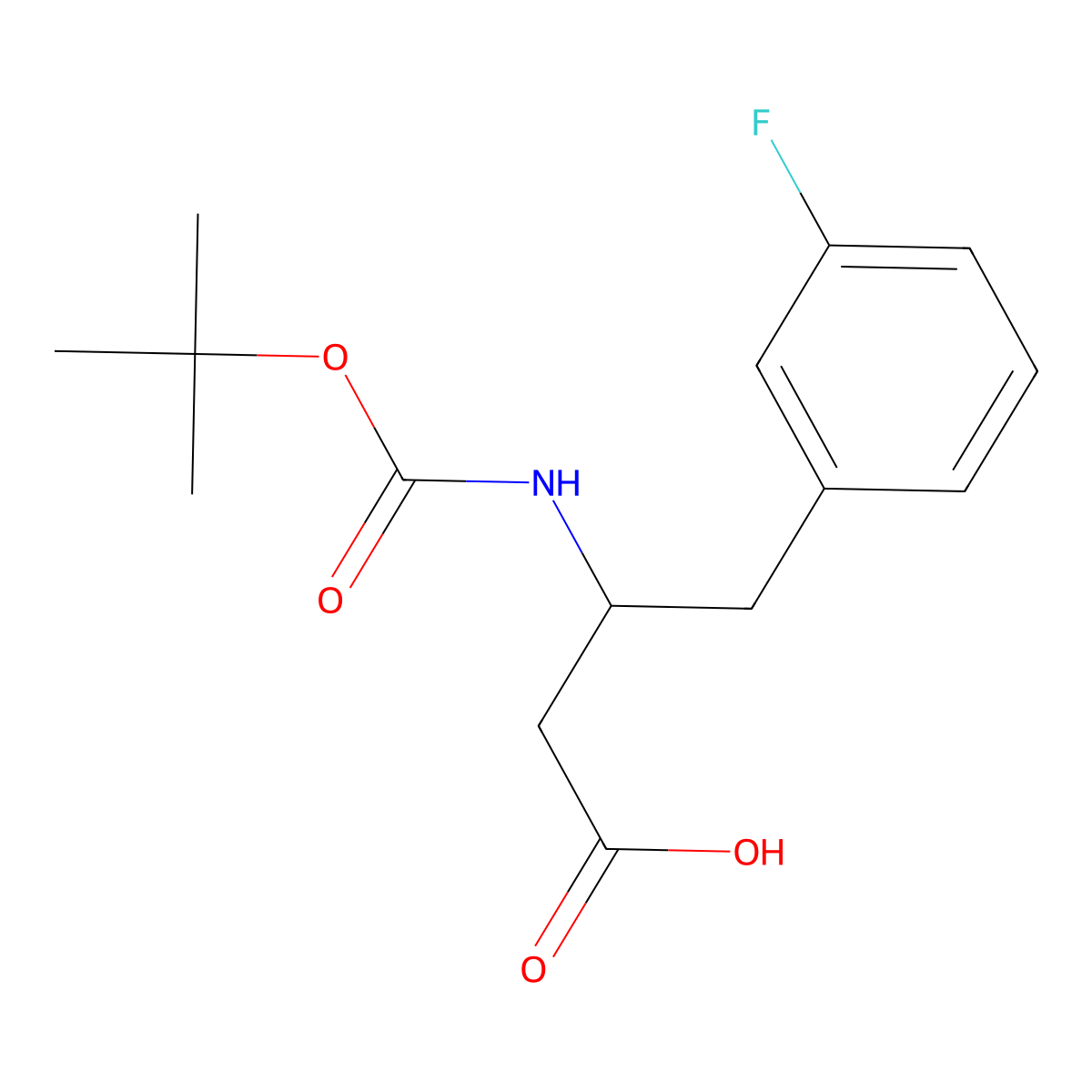 (3S)-3-{[(tert-butoxy)carbonyl]amino}-4-(3-fluorophenyl)butanoic acid molecular structure, CAS 270596-51-5