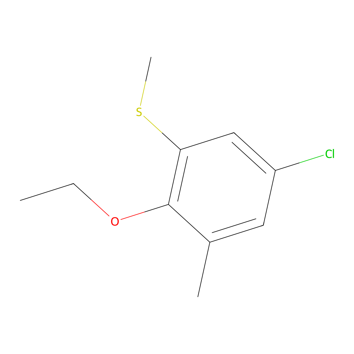 (5-Chloro-2-ethoxy-3-methylphenyl)(methyl)sulfane molecular structure, CAS 2705987-74-0