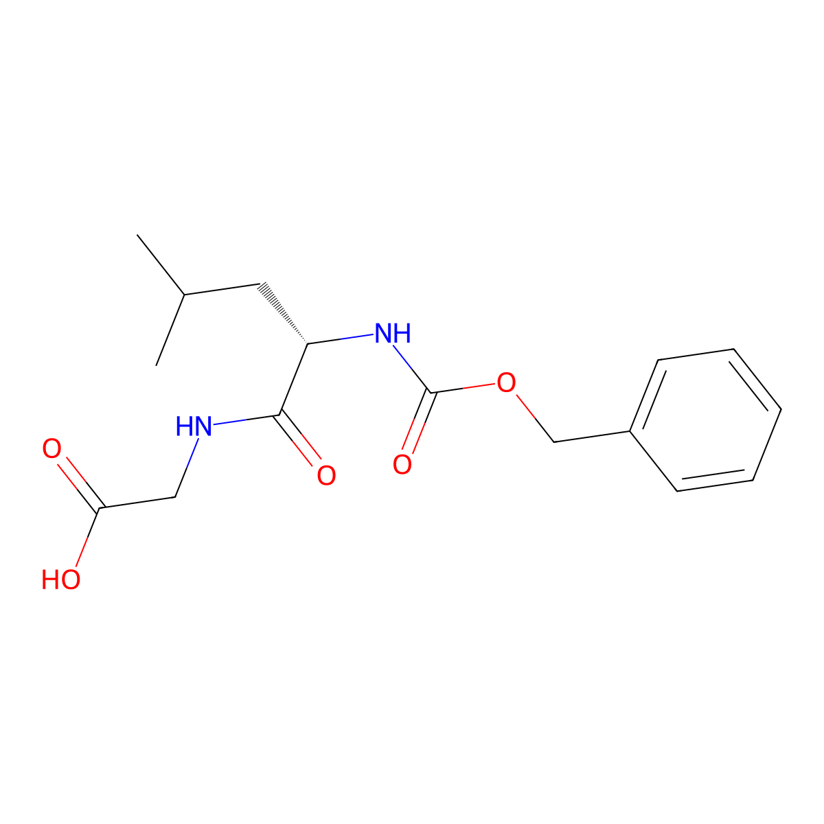 N-[(Phenylmethoxy)carbonyl]-L-leucylglycine molecular structure, CAS 2706-38-9