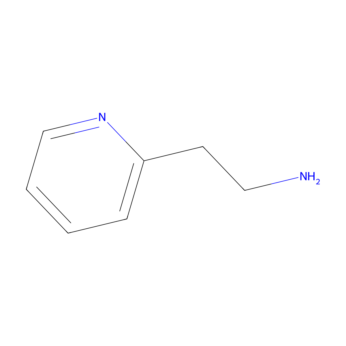 2-Pyridineethanamine molecular structure, CAS 2706-56-1