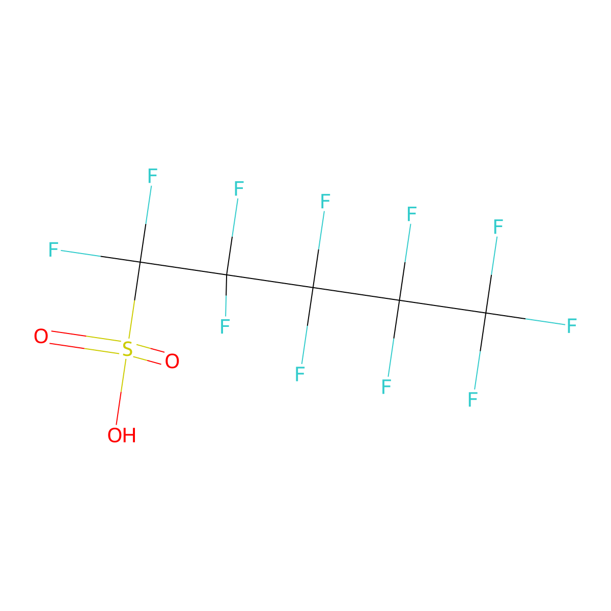 Perfluoropentanesulfonic acid molecular structure, CAS 2706-91-4