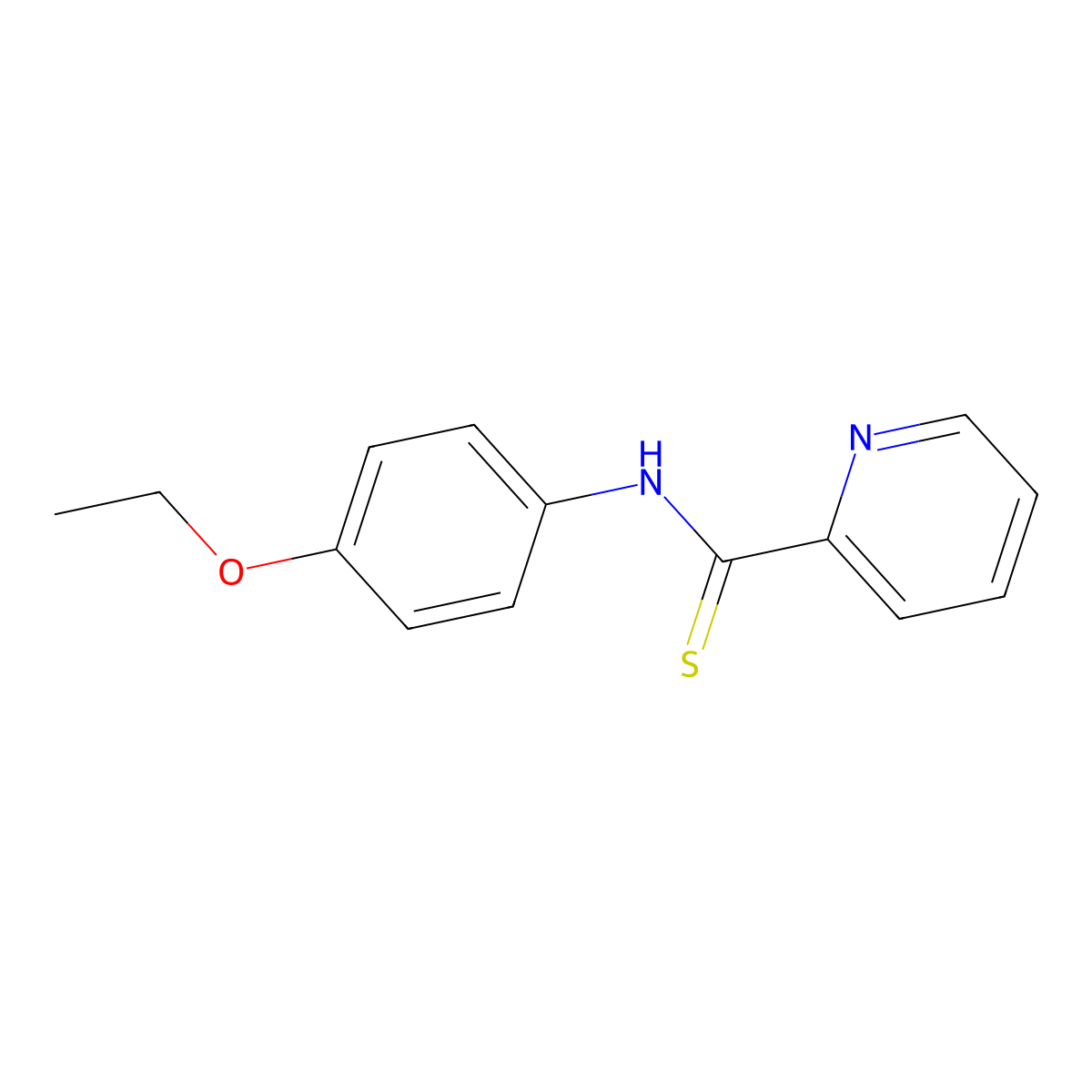 N-(4-ethoxyphenyl)pyridine-2-carbothioamide molecular structure, CAS 27060-27-1