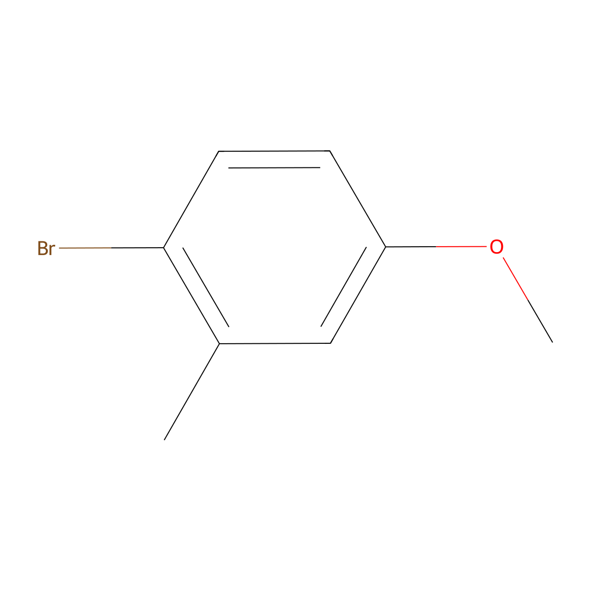 1-Bromo-4-methoxy-2-methylbenzene molecular structure, CAS 27060-75-9