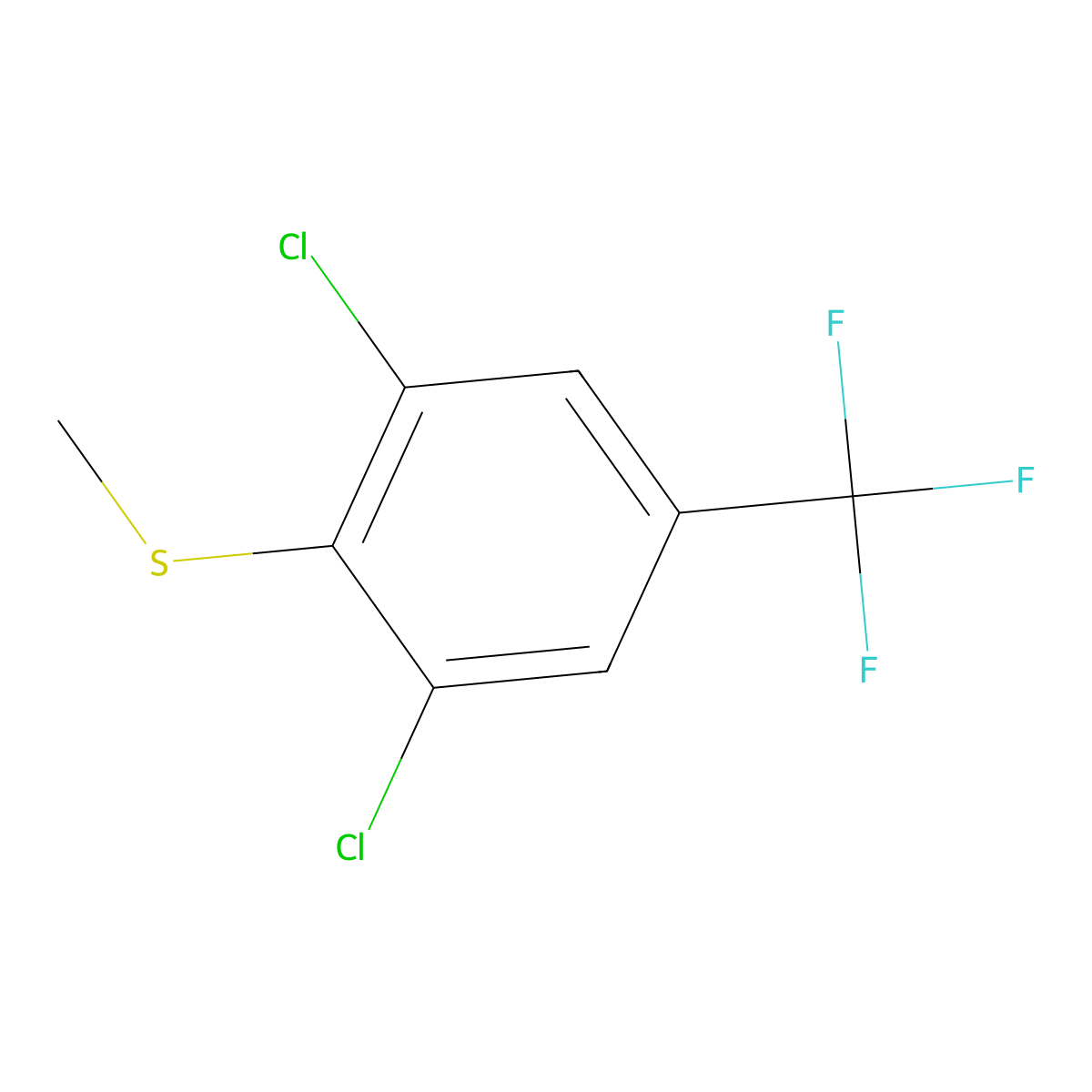(2,6-Dichloro-4-(trifluoromethyl)phenyl)(methyl)sulfane molecular structure, CAS 2706031-91-4