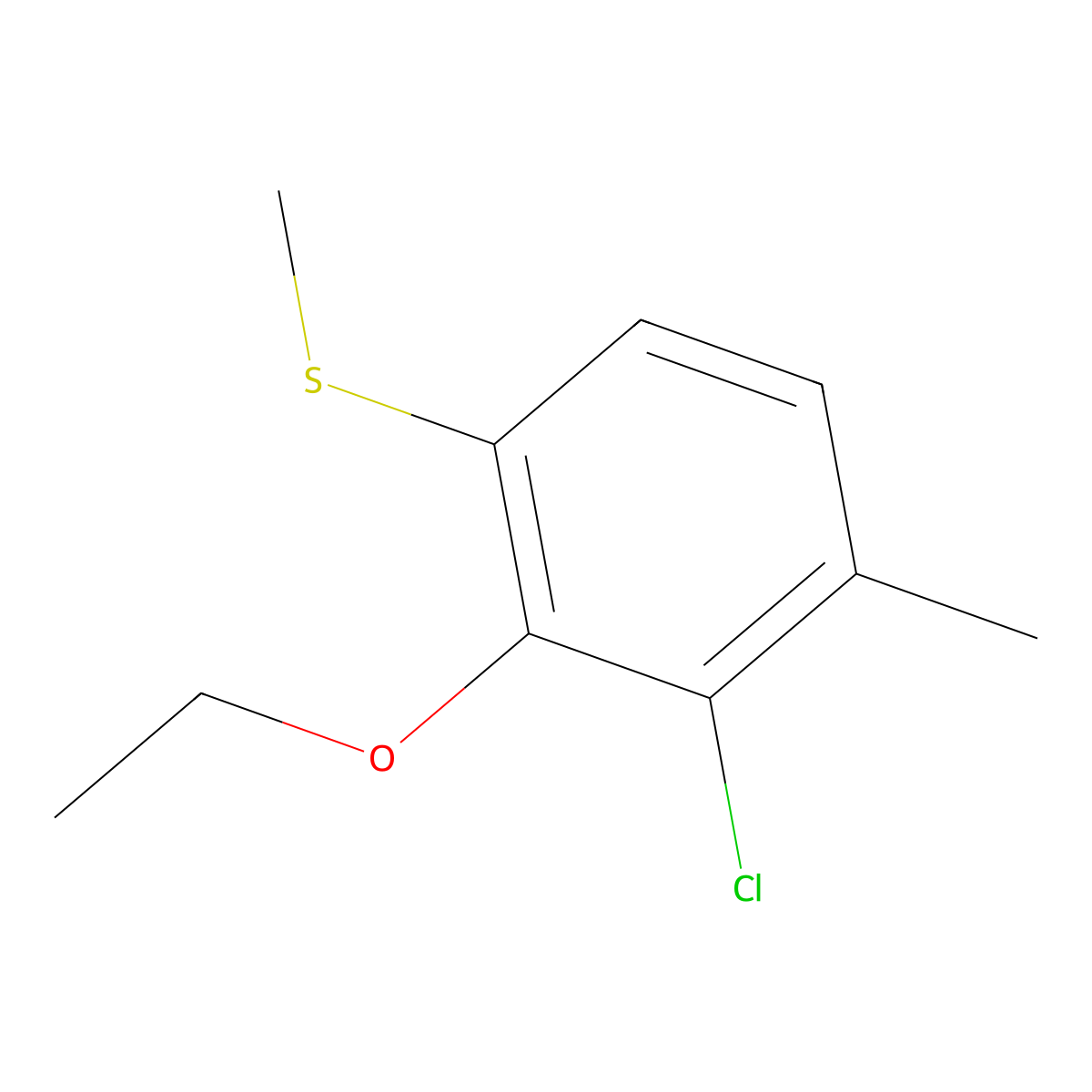 (3-Chloro-2-ethoxy-4-methylphenyl)(methyl)sulfane molecular structure, CAS 2706076-03-9