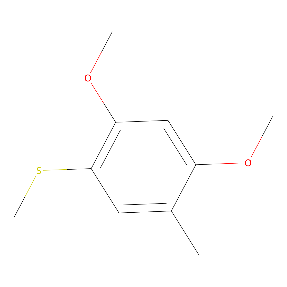 (2,4-Dimethoxy-5-methylphenyl)(methyl)sulfane molecular structure, CAS 2706130-83-6