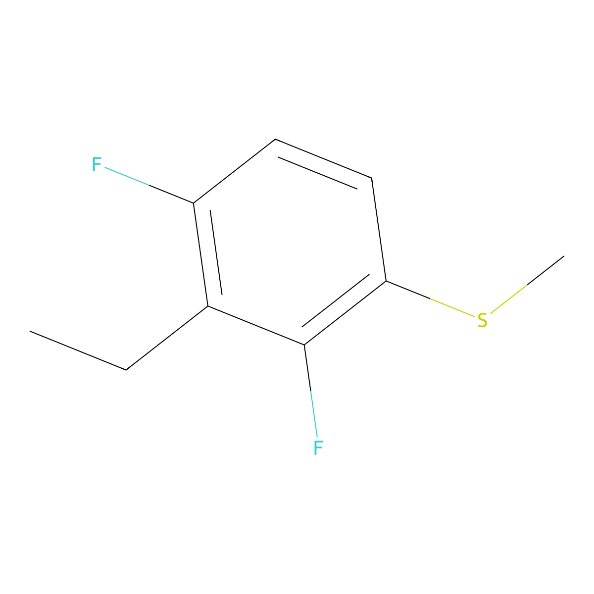 (3-Ethyl-2,4-difluorophenyl)(methyl)sulfane molecular structure, CAS 2706161-50-2